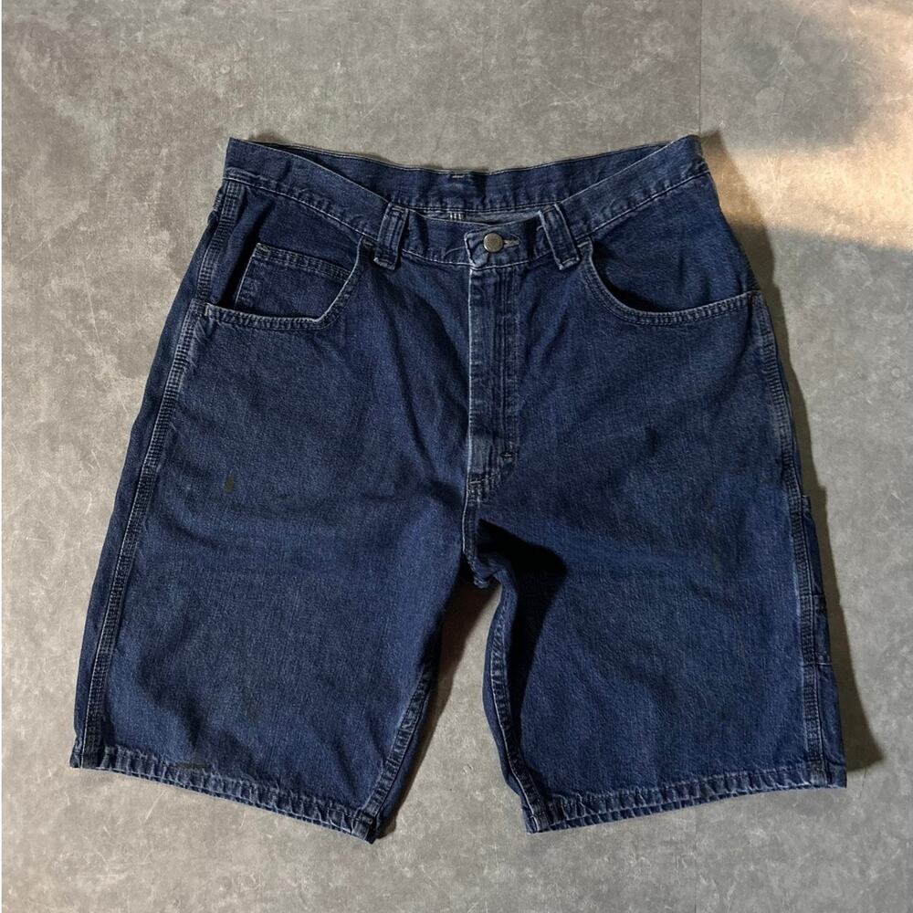 2000's Vintage Wrangler Carpenter Dark Wash Jorts -32W